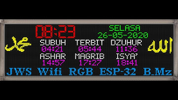 Jam Sholat  Wifi RGB 2x3 P5 ESP-32