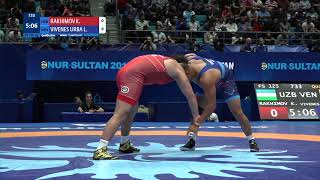 Qual. FS - 125 kg: K. RAKHIMOV (UZB) v. L. VIVENES URBA (VEN)