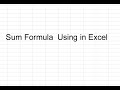 How to Calculate Total Cost in Excel Using Sum Formula !!!