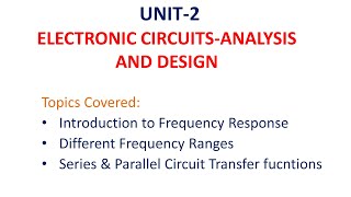 Introduction to Frequency Response | Frequency Response Explained | ECA | ECAD | Unit-2-1