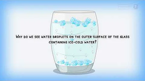 Water droplets on the outer surface of the glass. 9th CBSE/NCERT/GSEB