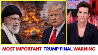 1 Min Ago: Trump Issues Final Warning as Iran War Escalates