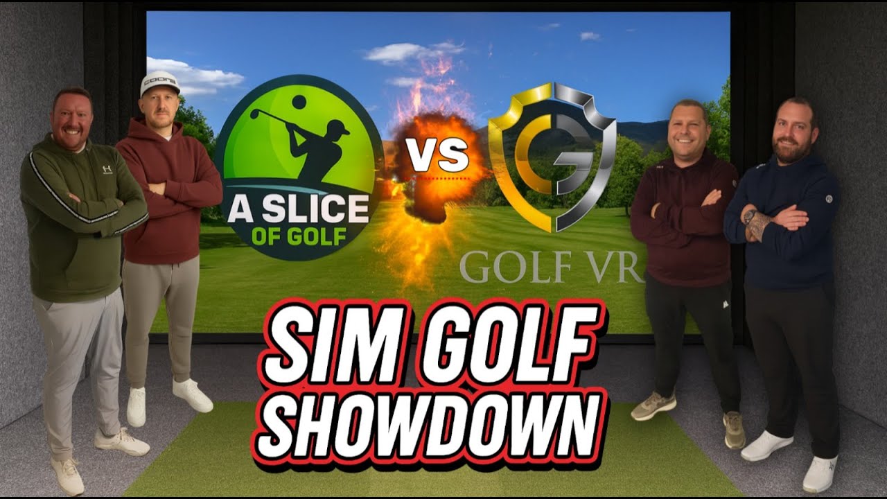 Golf Simulator Battle at TPC Sawgrass! A Slice of Golf vs GolfVR (Back 9 Challenge)
