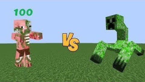 100 Zombie piglin Vs Mutant Creeper | Minecraft mob battle | Minecraft Arena