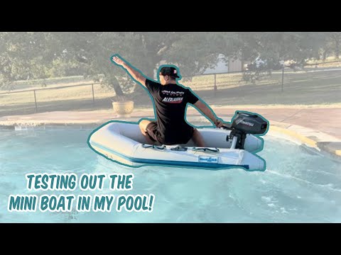 I Took the Mini Boat for Her Maiden Voyage IN MY POOL!!!