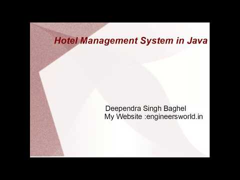 Hotel Management System in java With Source Code in hindi Part 25