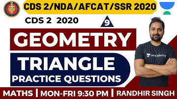 Geometry Triangle Practice Questions (Part-9) | Complete Geometry | CDS 2 2020 | Randhir Singh