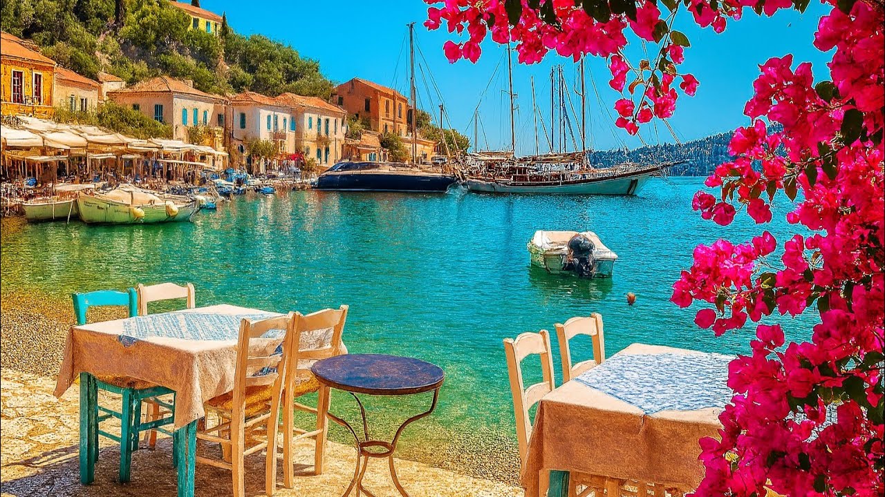 Greece 🇬🇷 Paxos - Lakka | A Picturesque Greek Village by the Sea  4K Video & Aerial View