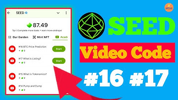 SEED Verify Code | #16 #17 What is NFT? | SEED