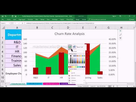 How to make a Combo Stacked Area Clustered Column Chart in Excel 2016