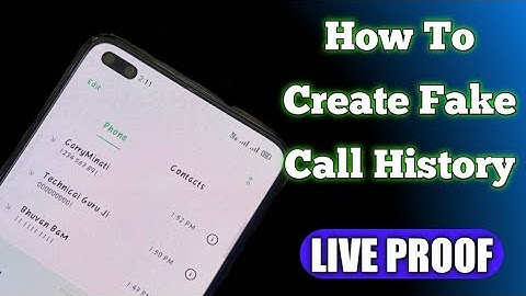 How to create fake call history || Prank App ||