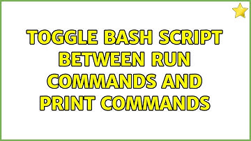 Unix & Linux: Toggle bash script between run commands and print commands