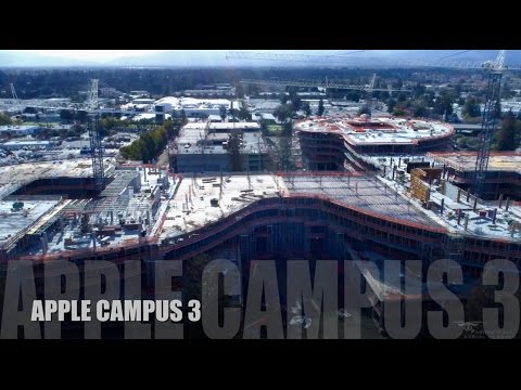 2017 [[4k]]Aerial Tour of Apple🍎Campus 3