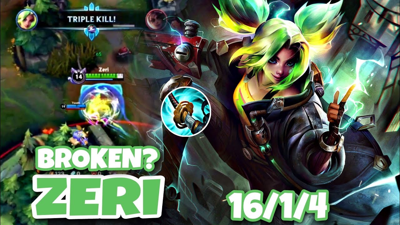 Wild Rift Zeri Project WILD RIFT | ZERI A NEW HYPER CARRY IN PATCH 4.0B | INSANE GAMEPLAY | # ...