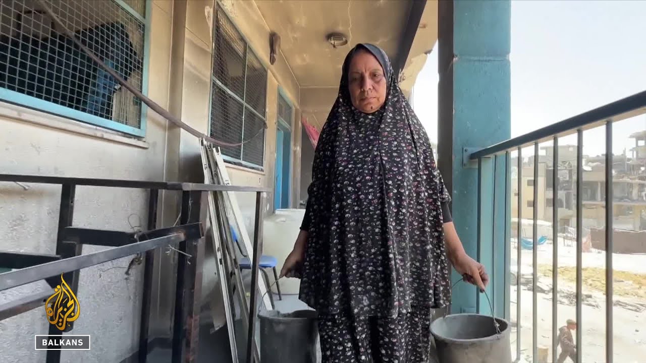المدارس المدمرة هي المأوى الوحيد المتبقي للعدد المتزايد من الفلسطينيين النازحين