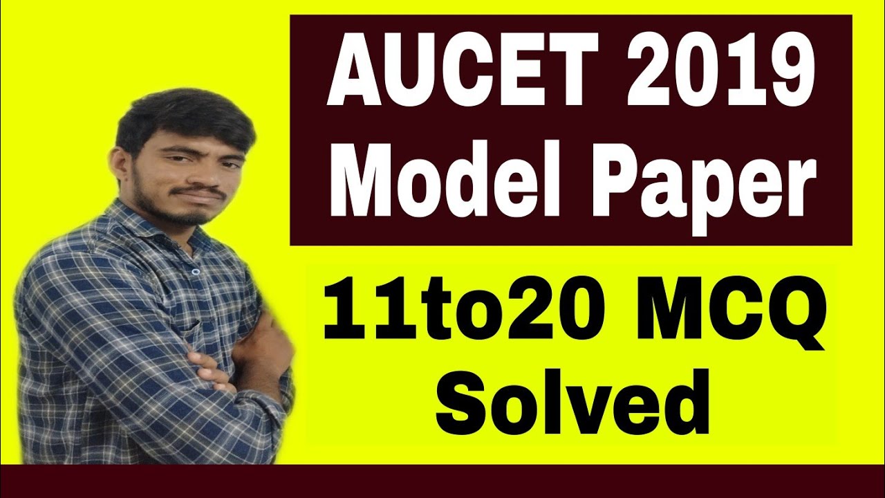 ||Aucet 2019 Model paper 11to20 MCQ solved//