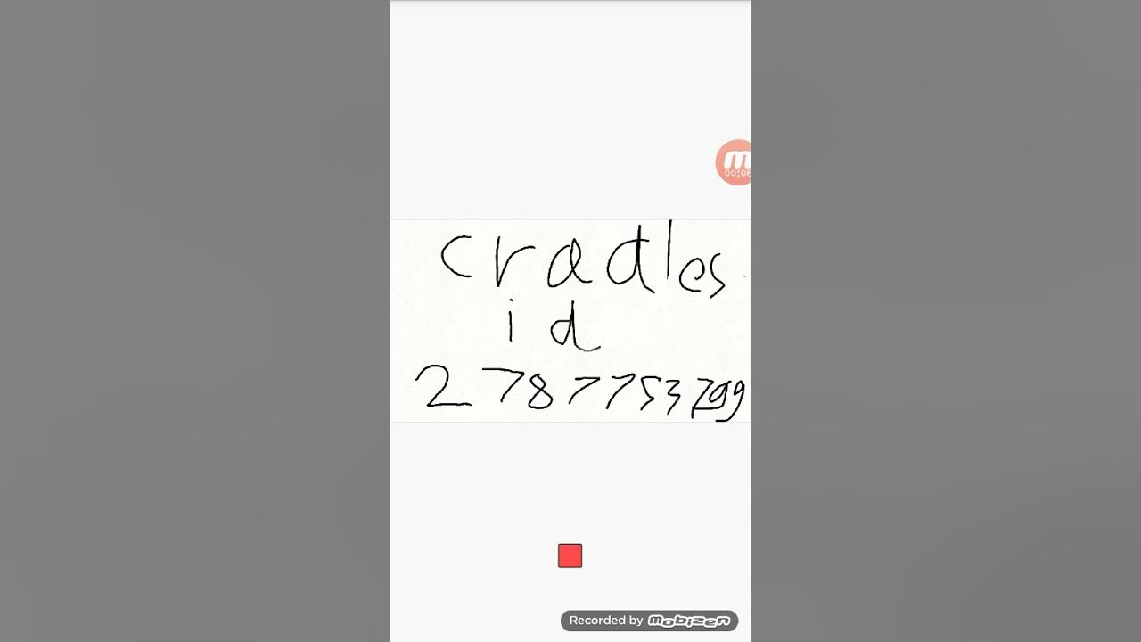 Roblox id code cradles YouTube