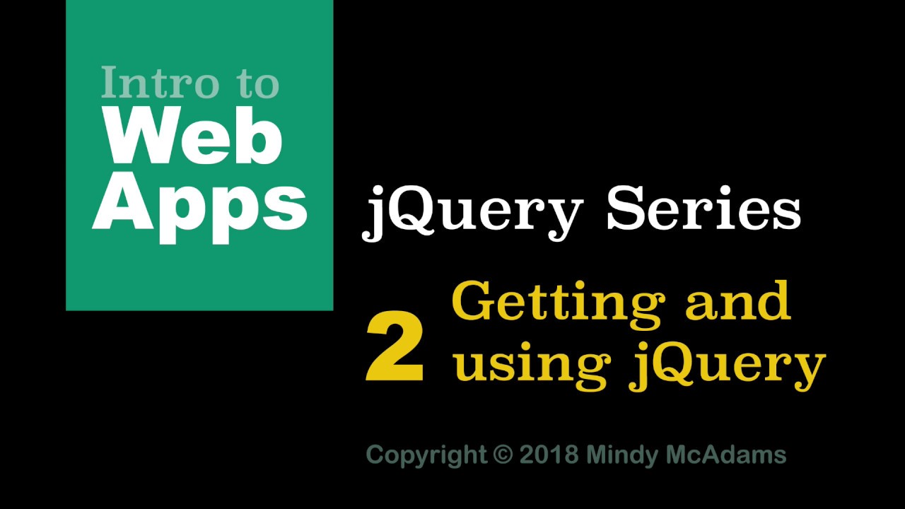 jquery 02 - Getting and using the jQuery library - YouTube