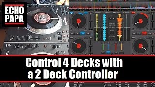 VirtualDJ 8: Control 4 decks with a 2 deck controller