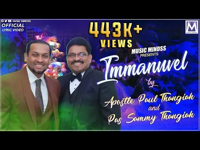 Immanuvel    Lyrical Video |  NEW TAMIL CHRISTMAS SONG  |  Rev Paul Thangiah  |  Music Mindss class=