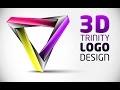 How to create 3D Logo Design in Adobe Illustrator CS5 | HD | TRI