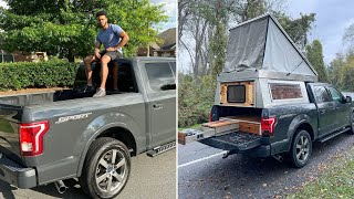 I Converted a PICKUP TRUCK into an OffGrid Home On Wheels | Overland Camper Build Start to Finish