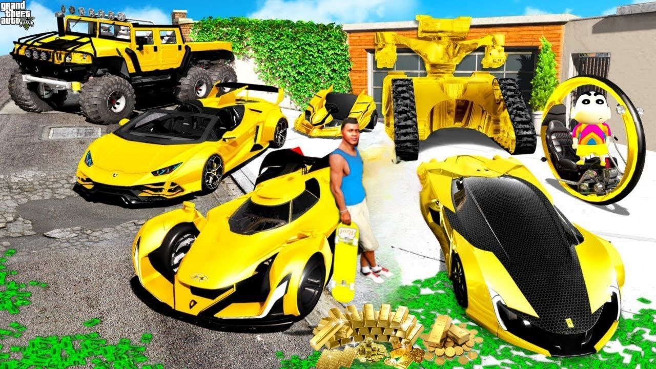 If Franklin Touch ANYTHING Turns To GOLD in GTA 5 | SHINCHAN and CHOP
