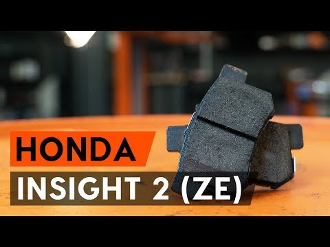 How to change rear brake pads on HONDA INSIGHT 2 (ZE) [TUTORIAL AUTODOC]