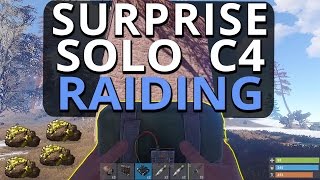 SOLO C4 RAIDING SURPRISE!!! Rust SOLO Survival S13 Ep3