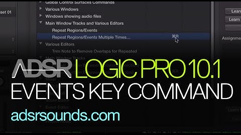 Logic Pro X (10.1) Tutorial - Repeat Regions or Events Key Command