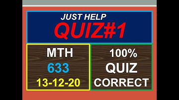 MTH 633 QUIZ NO 1 DEC2020