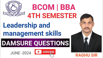 Leadership and management skills important quedtions | BCOM & BBA 4th semester