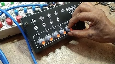 Stranger MM4 audio mixer / 3 mic aux input mixer test