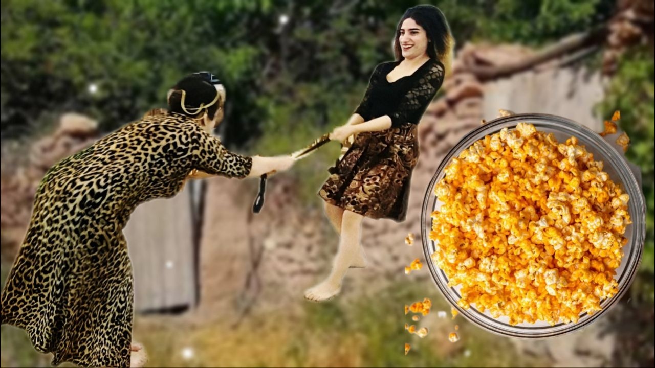 1. Village Life | Nazanin’s Funny Games & Yummy Popcorn 🍿😄🐾✨