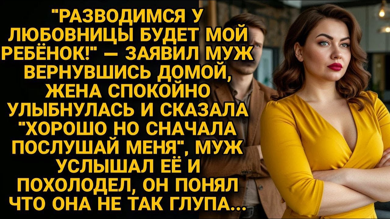 Разводимся у любовницы будет мой ребёнок но жена спокойно улыбнулась и муж понял что она не глупа...
