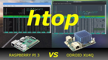 ODROID XU4 vs Raspberry Pi 3 - htop Quick Comparison