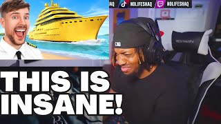 NoLifeShaq REACTS to Mr. Beast -  $1 vs $1,000,000,000 Yacht!