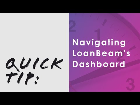 Navigating LoanBeam's web Dashboard