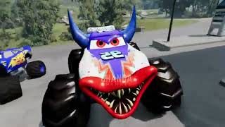 Epic battle between McQueen Eater _ Dinoco Eater VS Choo-Choo Clown Eater