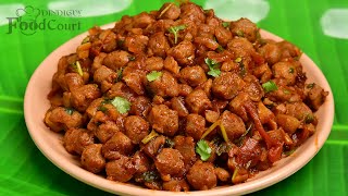 Soya Chunks Fry/ Side Dish For Chapati, Rice/ Meal Maker Fry