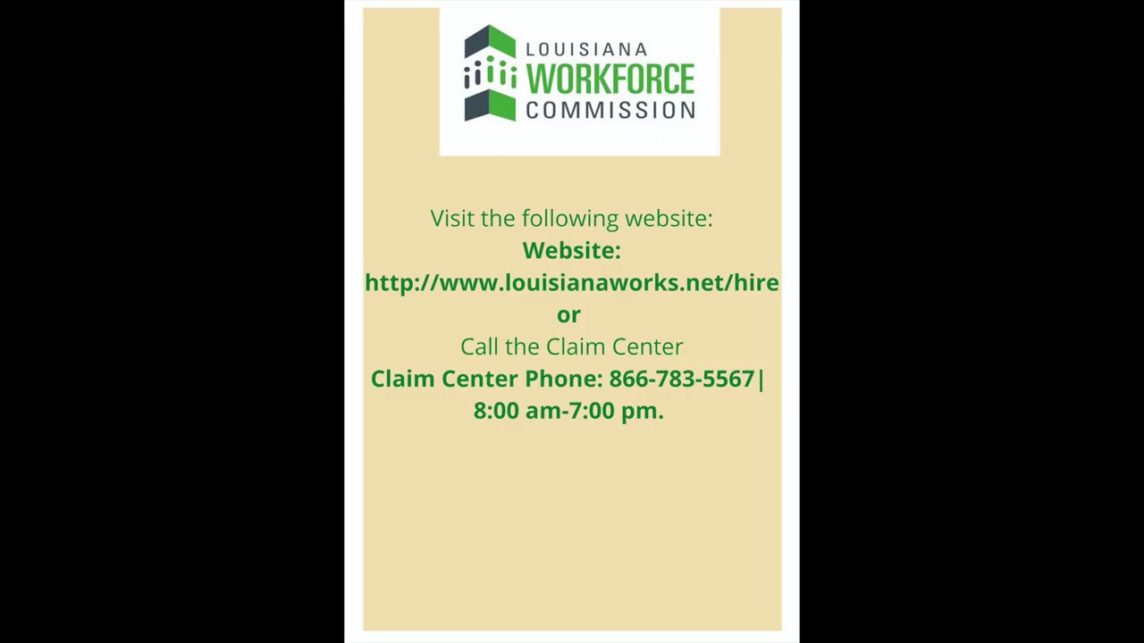 How To File Unemployment Claim Video Louisiana #COVID19Resources #LAWorks - YouTube