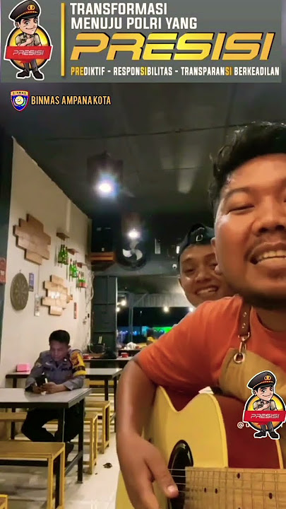 saat pak Bhabin nongkrong di Warkop dan mendengarkan nyanyian buat pak bhabin #shorts #polisi