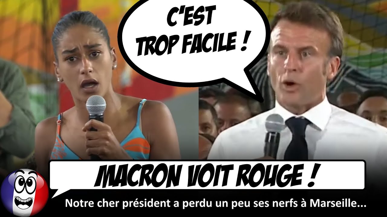 CHAHUTÉ à Marseille, Macron PERD SES NERFS face à des citoyens.
