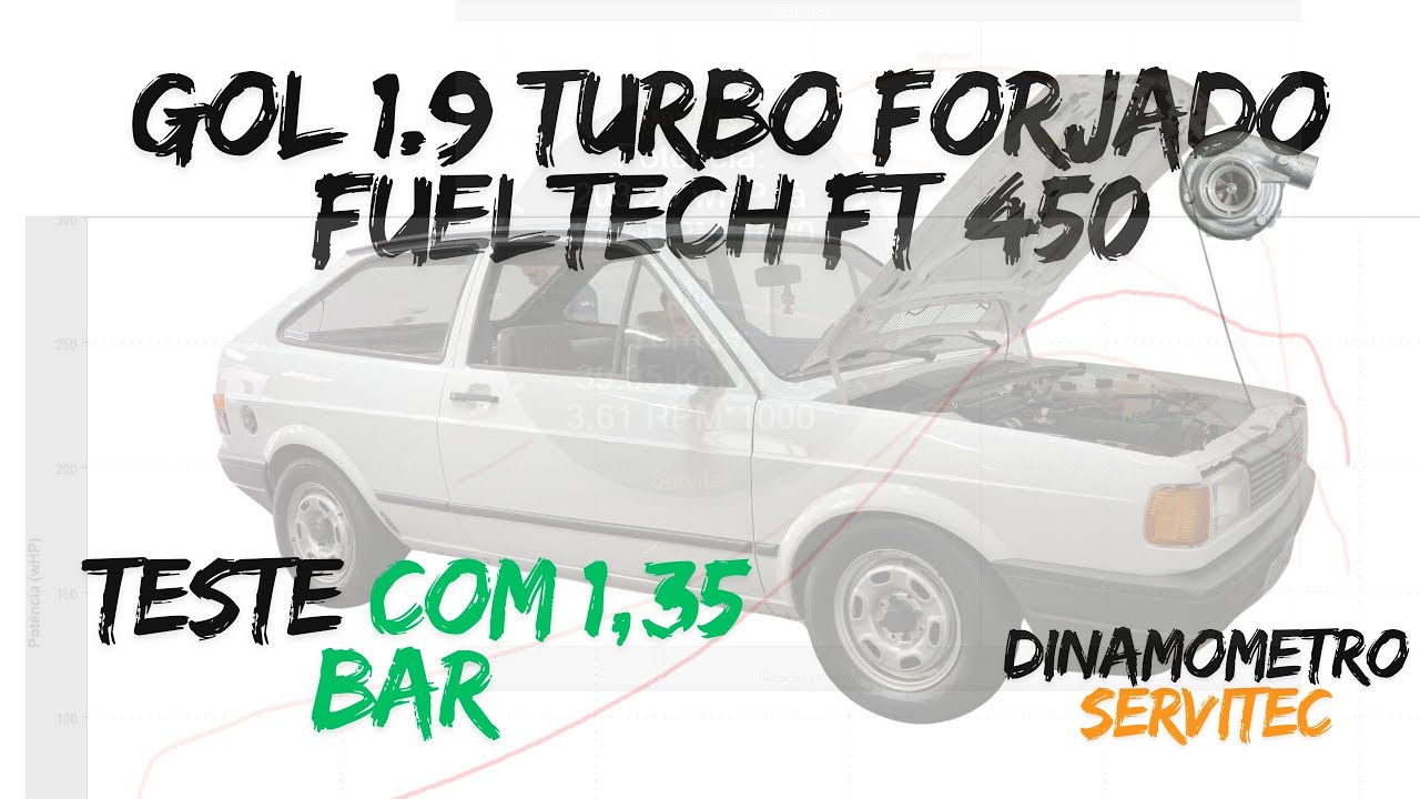 Gol 1000? AP 1.9 Turbo Forjado FT 450 - Acertos no dinamômetro