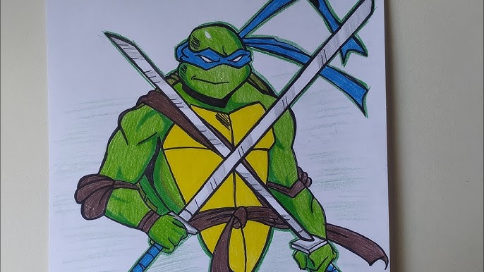 Como desenhar o Leonardo de Tartarugas Ninjas