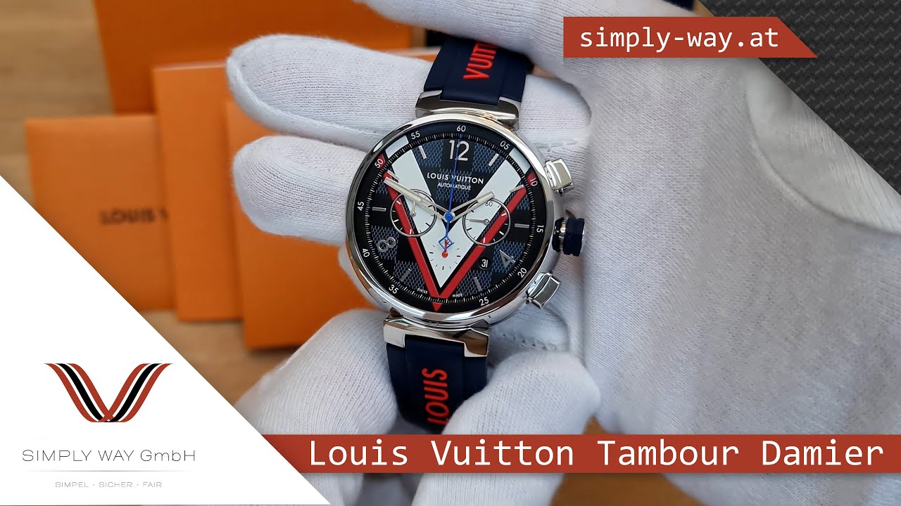 Unboxing | Louis Vuitton Tambour Damier | Ref: QA076 | Chronograph | 4K