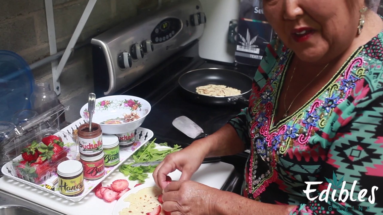 Keiko Beatie Making Cannabis Infused Crepes - Cooking with Cannabis Edibles Magazine