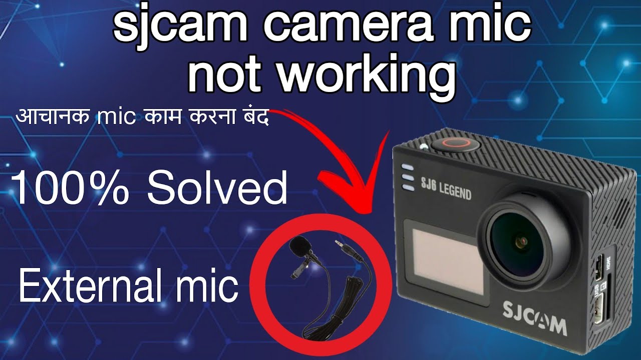 Sjcam action camera mein mic not working// Sjcam 6 legend me external