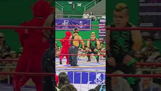 tengu vs átomo vs kemalito😝 #viral #luchalibre #cmll #merida #comedia