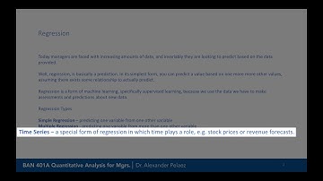 BAN 401 - Module 10.1 -  Introduction to Regression using Excel